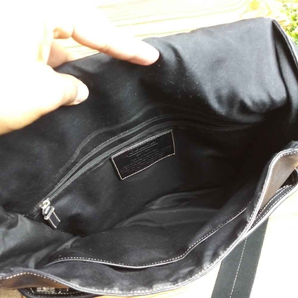 COACH unisex messenger bag crossbody black F70105 - Picture 5 of 14